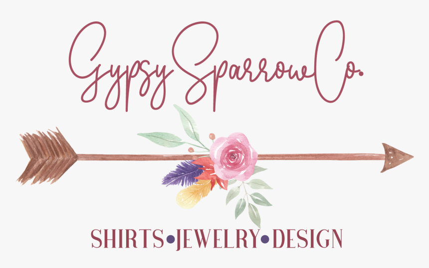 Floral Arrow Sign Png, Transparent Png