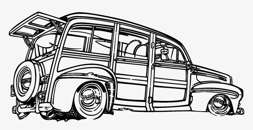 Clip Art Old Car Silhouette - Old Car Silhouette Png, Transparent Png