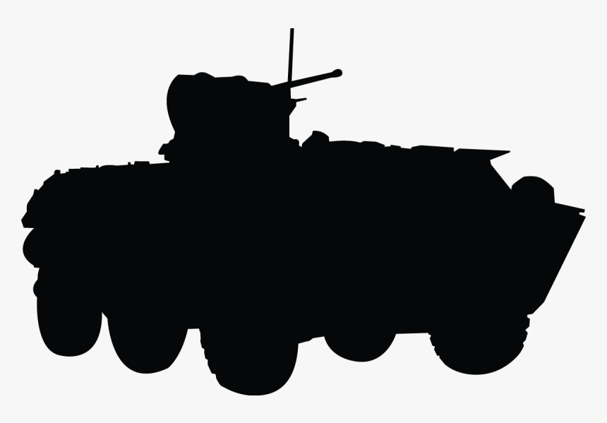 Silhouette Military Clip Art - Armored Vehicle Silhouette, HD Png Download