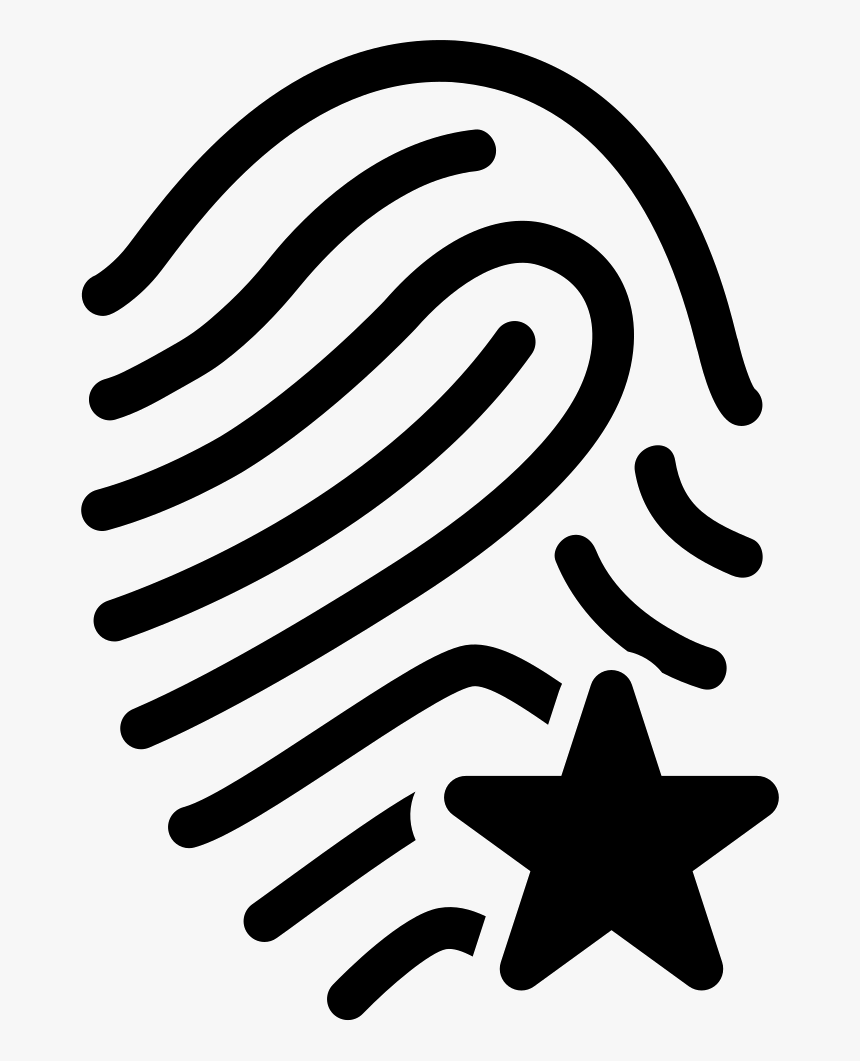 Fingerprint Outline With Star Shape - Unique Selling Point Png, Transparent Png