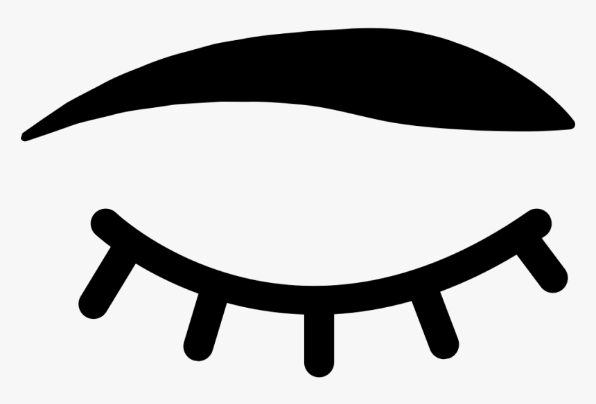 Closed Eyes With Lashes And Brows - Anatomy Clipart, HD Png Download