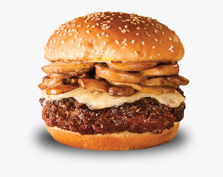 Mushroom Swiss Burger Fatburger, HD Png Download
