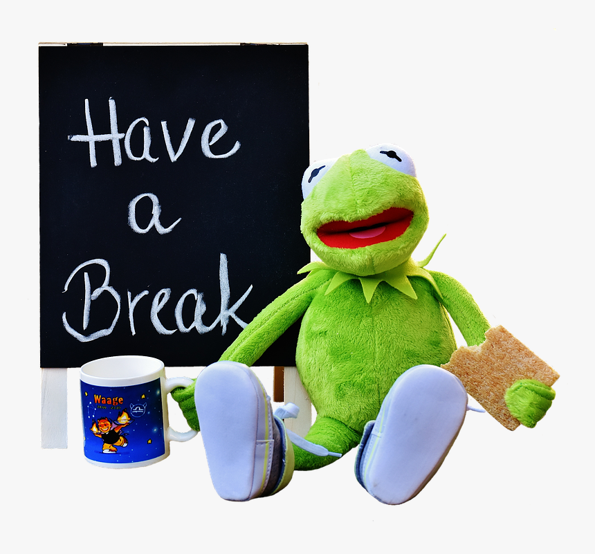 Kermit, Cup, Drink Coffee, Break, Coffee Break - Sjov Pause, HD Png Download