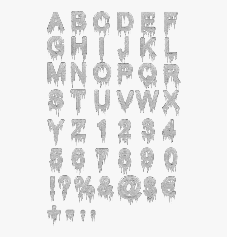 Transparent Icecicle Clipart - Icicles Letters, HD Png Download