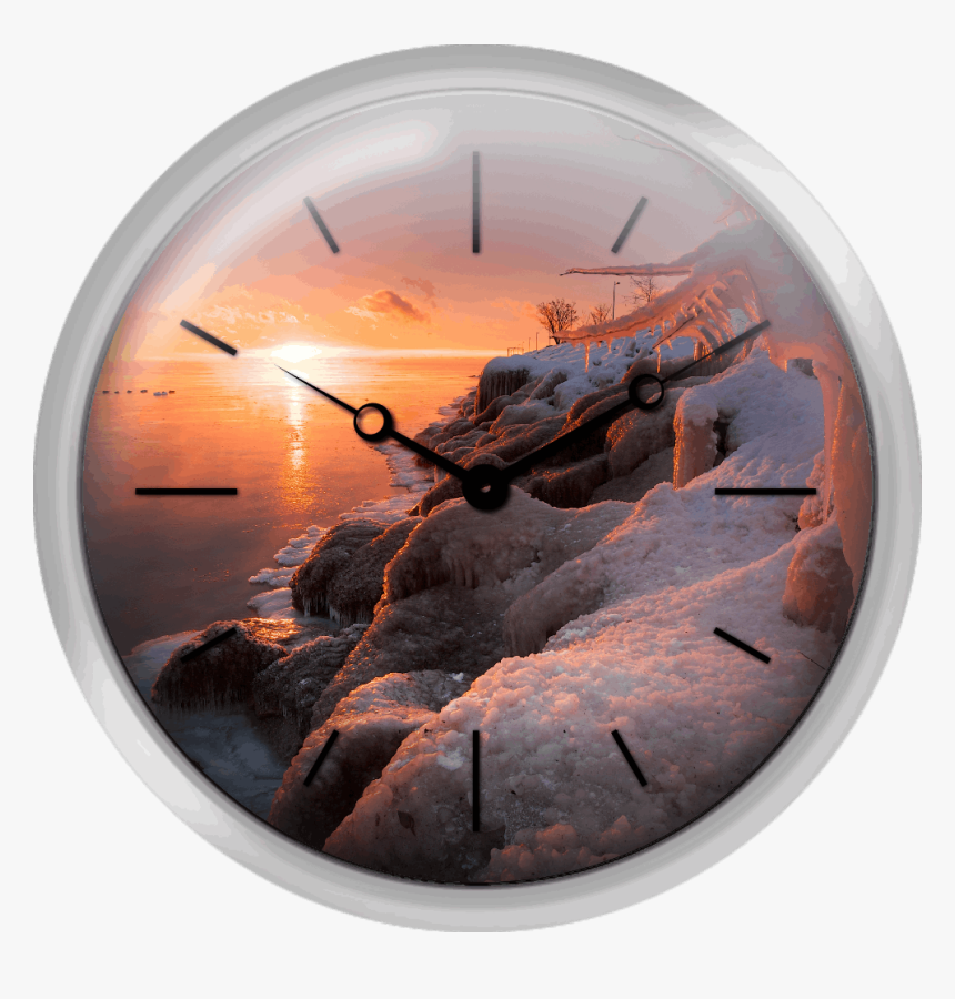 Sunrise With Icicles - Tapety Wschód Słońca Zima, HD Png Download