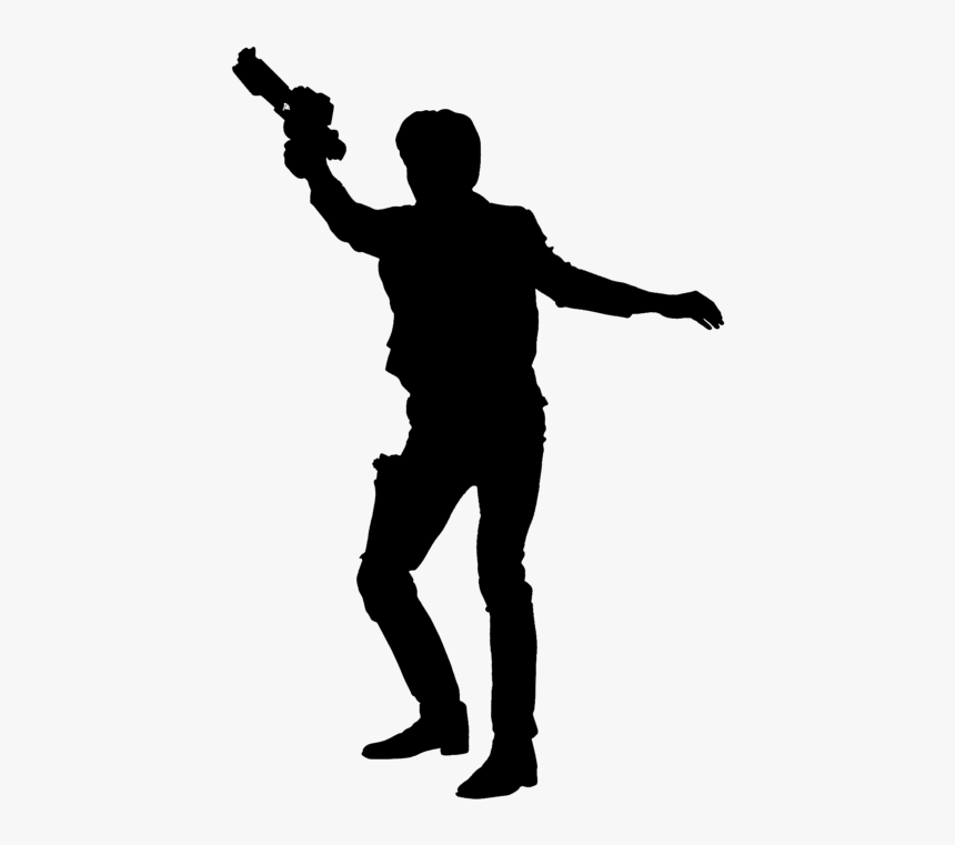 Star Wars Han Solo Silhouette, HD Png Download