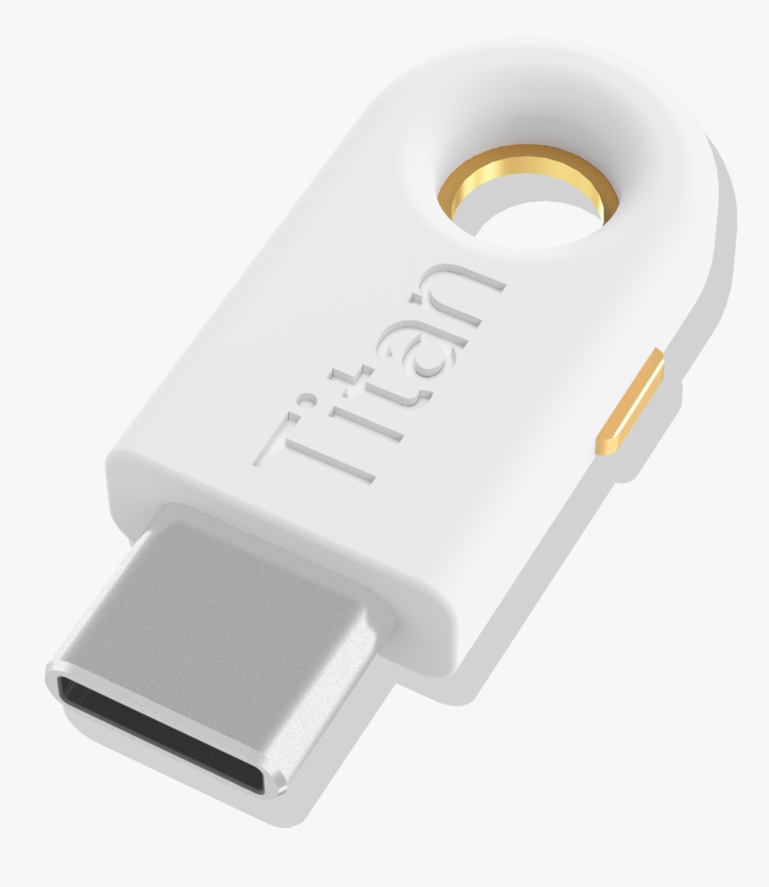 Usb C Titan Security Key Angled View2 - Usb C Titan, HD Png Download