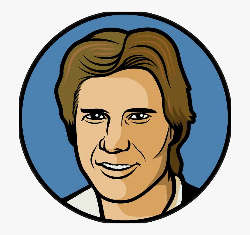 Transparent Delivery Man Clipart - Draw Han Solo Easy Step, HD Png Download