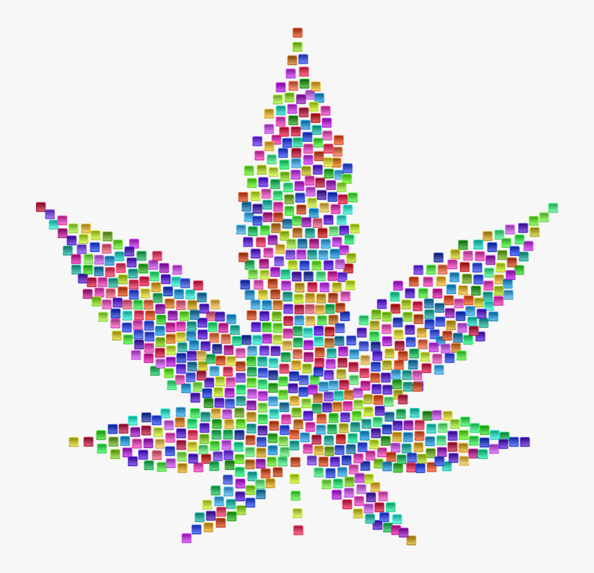Art,leaf,symmetry - Marijuana Leaf Png Vector, Transparent Png
