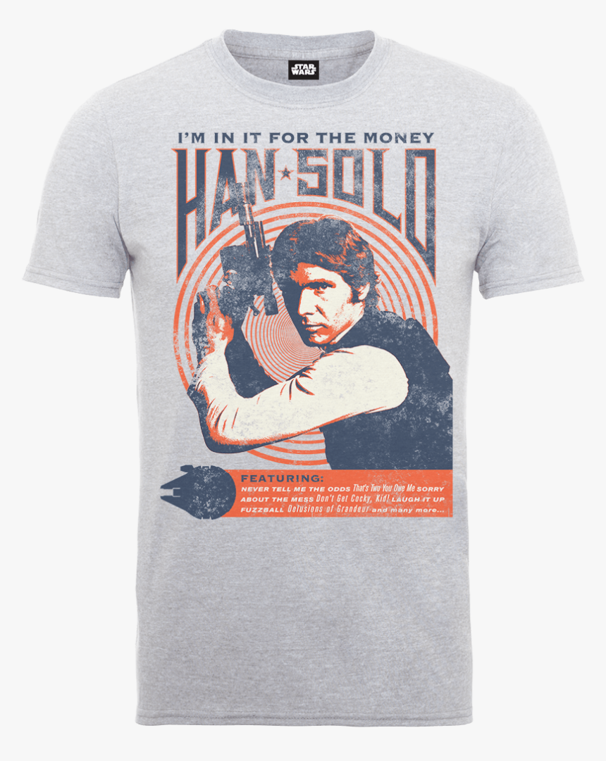 Star Wars Han Solo Retro Poster T-shirt - Poster Han Solo, HD Png Download