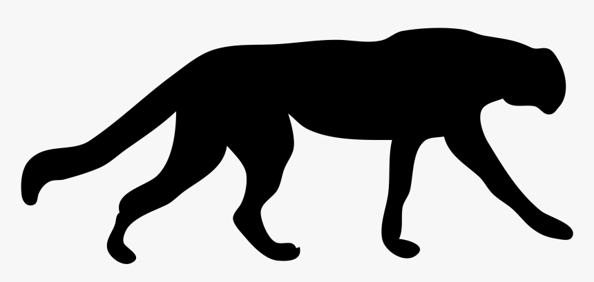Cheetah Contour Clip Arts - Cheetah Silhouette, HD Png Download