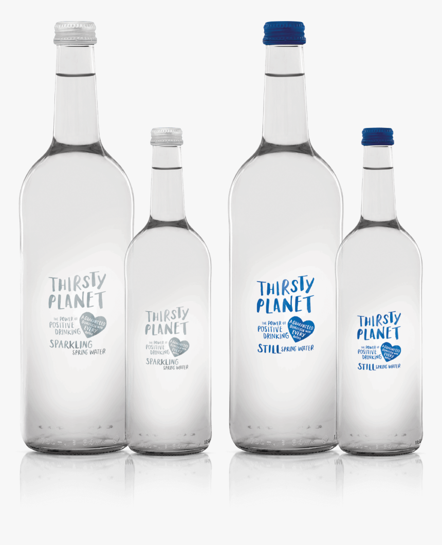 Premium Range Thirsty Planet S Glass Bottle Range - Thirsty Planet Water Still, HD Png Download