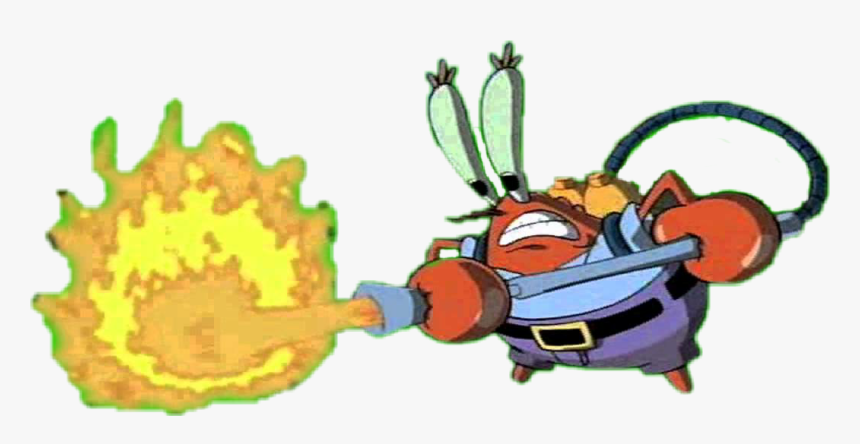 #flamethrower #fire #mr #krabs - Mr Krabs Flame Thrower Transparent, HD Png Download