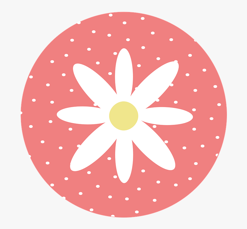 Daisy With Polka Dots Coral Svg Clip Arts - Thin Blue Line Shield, HD Png Download