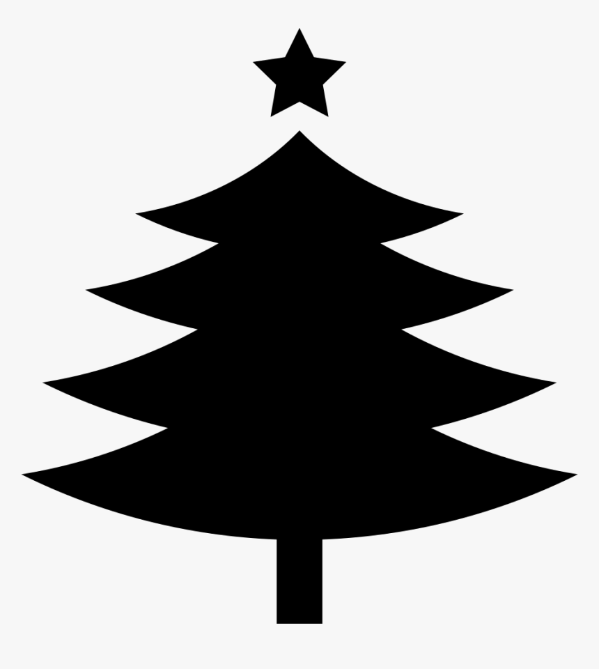 Christmas Tree With A Fivepointed Star On Top - Svg Christmas Tree Free, HD Png Download
