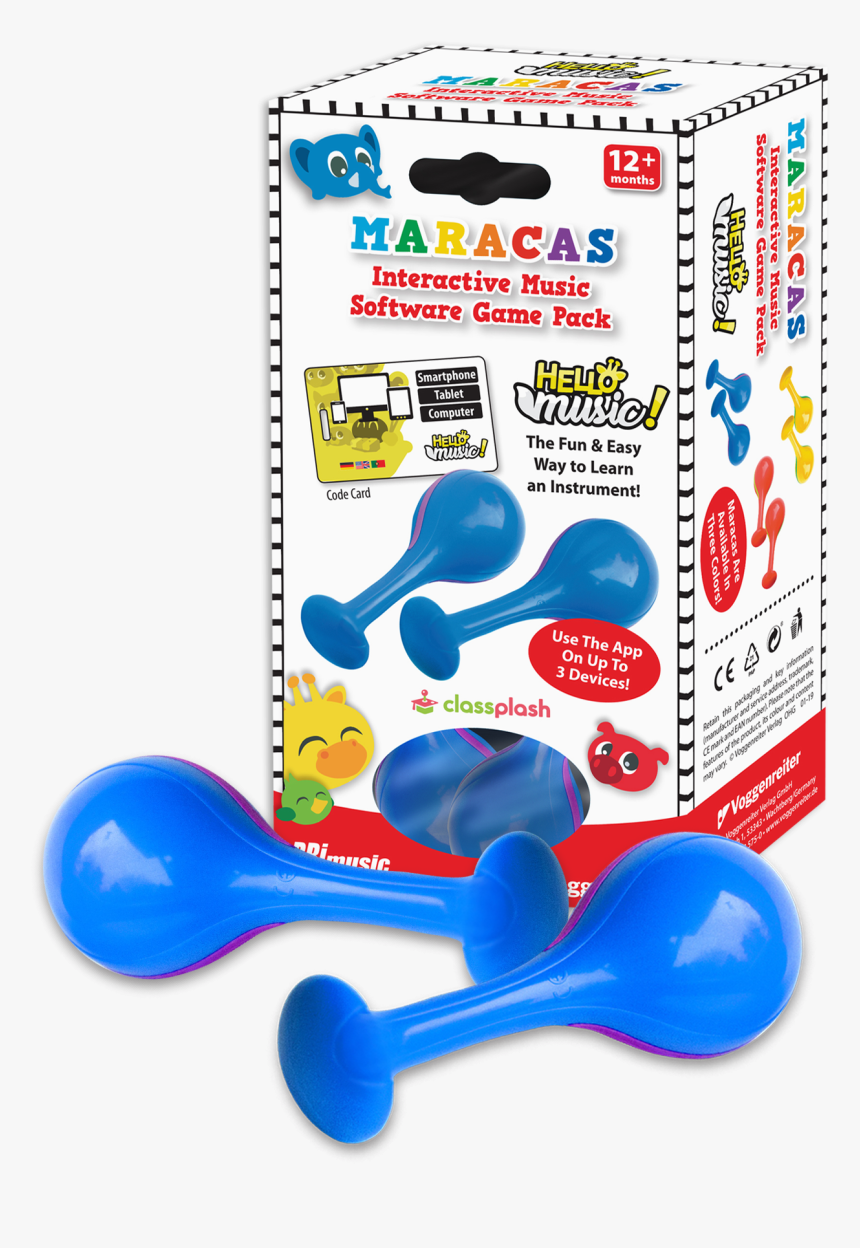 Hello Music Interactive Music Software Game Pack, Maracas - Spoon, HD Png Download