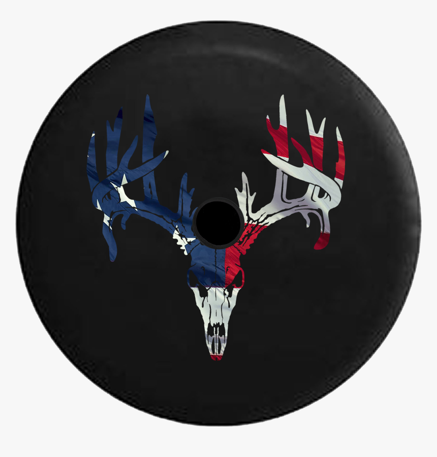 Jeep Wrangler Jl Backup Camera Day Deer Antlers Skull - Emblem, HD Png Download