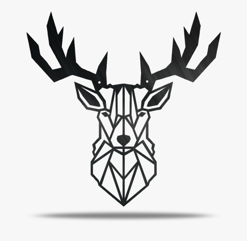 Geometric Deer Metal Wall Art - Deer Head Metal Wall Art, HD Png Download