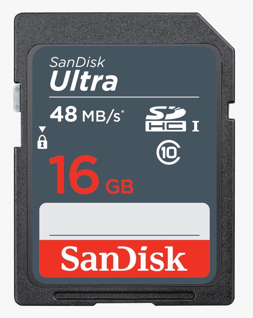 Sd Card Png Transparent Hd Photo - Sandisk Sdhc Ultra 16gb, Png Download