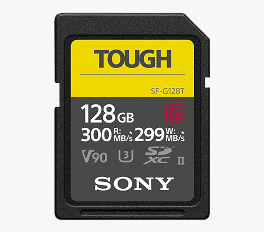 128gb Sf G Tough Series Uhs Ii Sd Memory Card, , Product - Sony Tough Memory Cards, HD Png Download