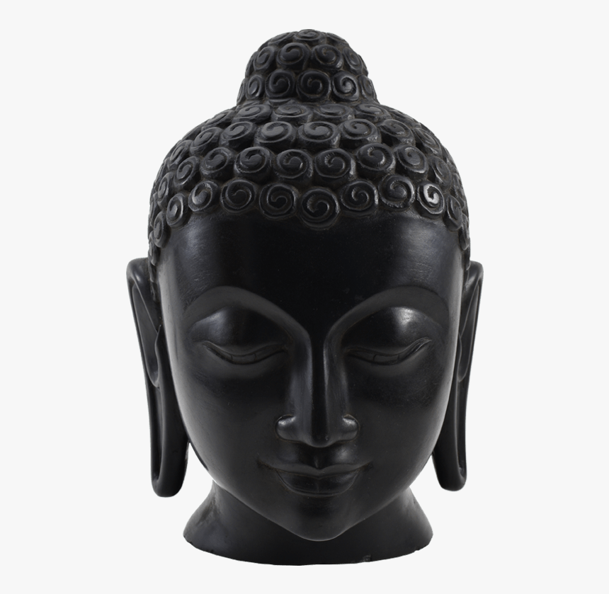 Black Stone Buddha Head - Black Stone Buddha Head Statue, HD Png Download