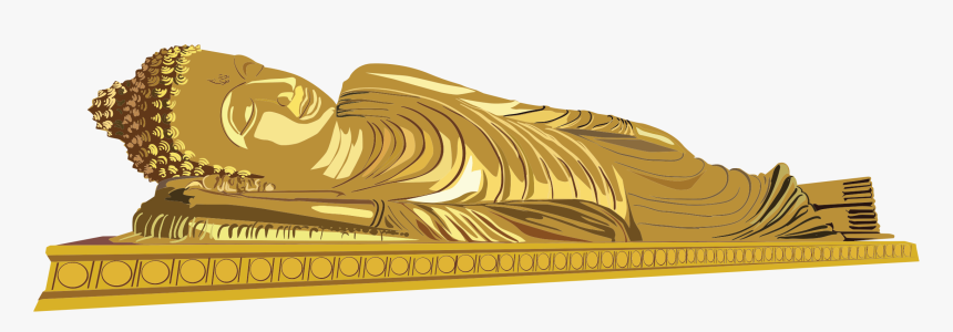 Golden Reclining Buddha Clip Arts - Reclining Buddha Png, Transparent Png