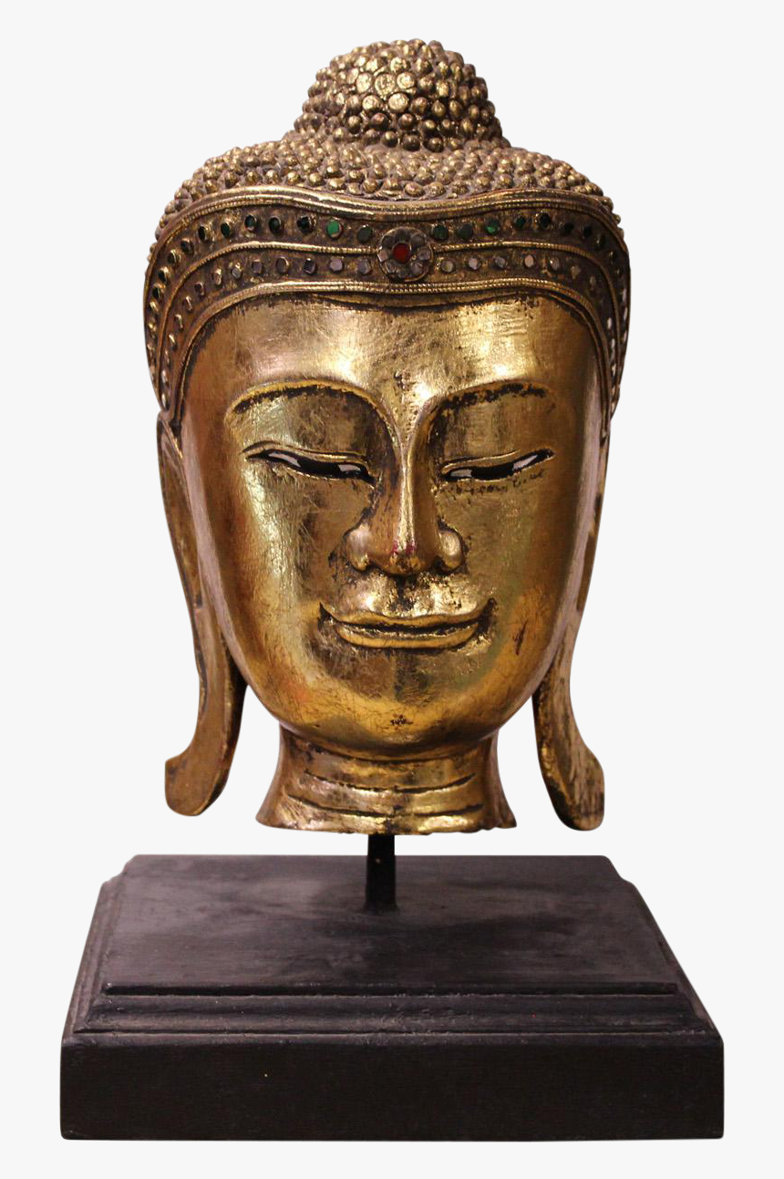 Handcrafted Gold Wood Serene Peaceful On Stand - Bronze Sculpture, HD Png Download