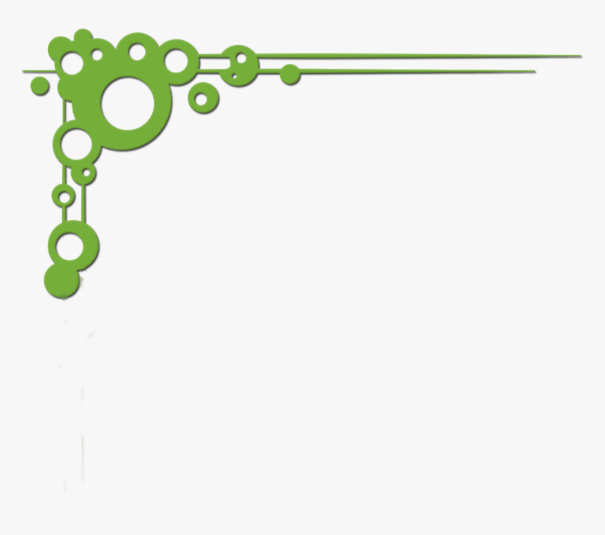 Border Design Images Green Corner Border Design, HD Png Download