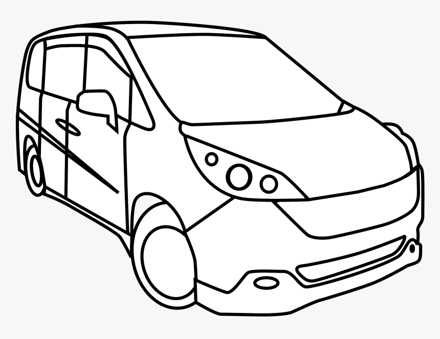 Mini Van Png - Minivan Drawing, Transparent Png