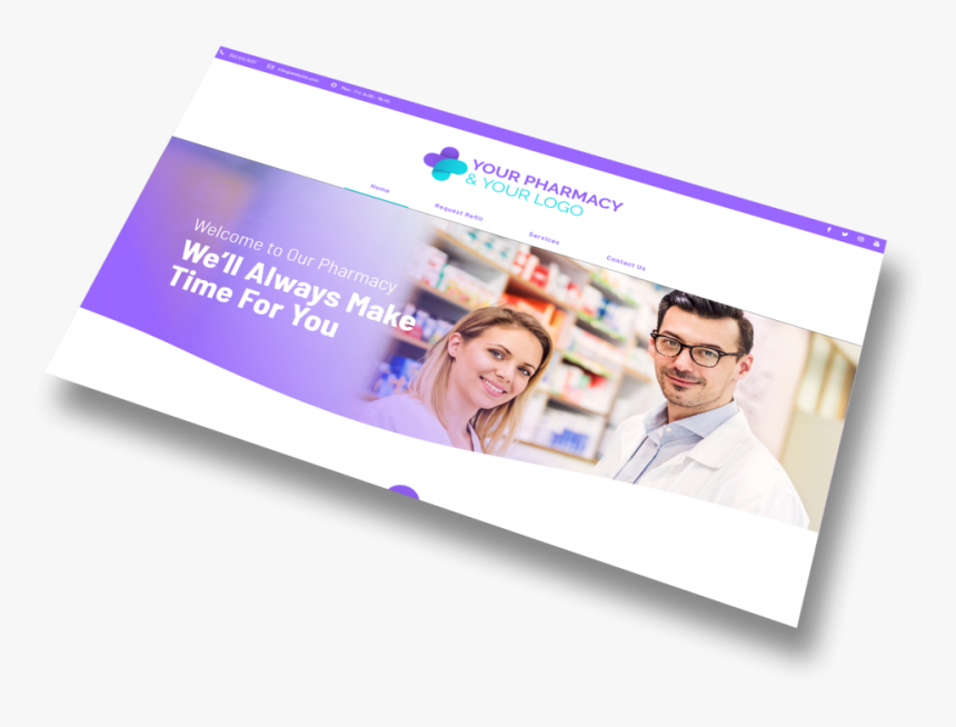 Pharmacy Website Header Section - Paper, HD Png Download