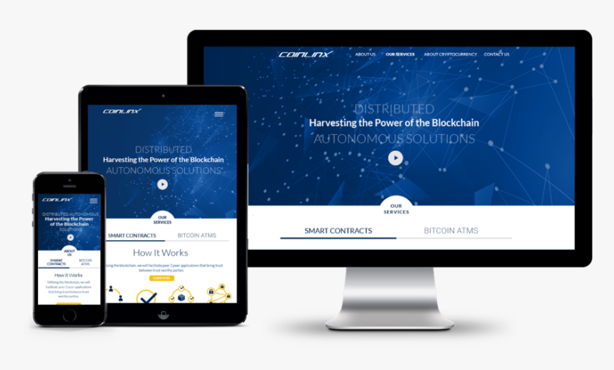Coinlinx Responsive Web Design - Iphone, HD Png Download