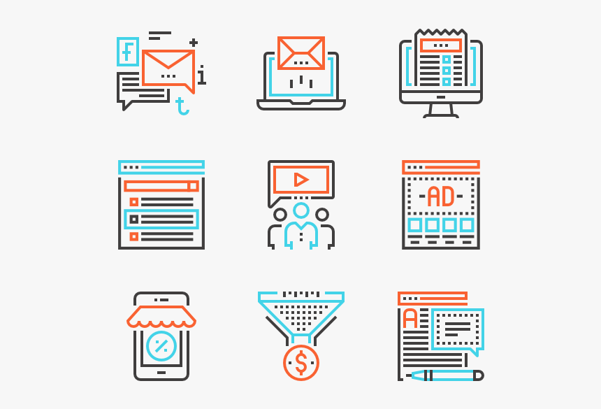 Digital Marketing - Email Marketing Free Icons, HD Png Download
