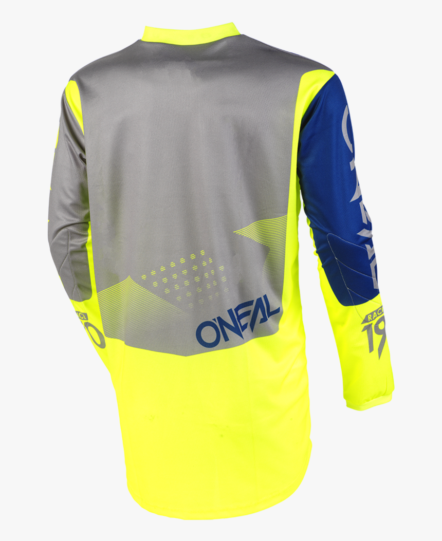 On Elem Factor Neon Blue Jersey Back Web 2 - Neon Dirt Bike Jersey, HD Png Download