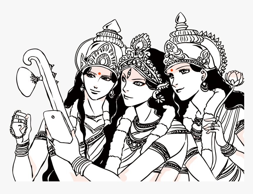 Navaratri Special Sketch, HD Png Download