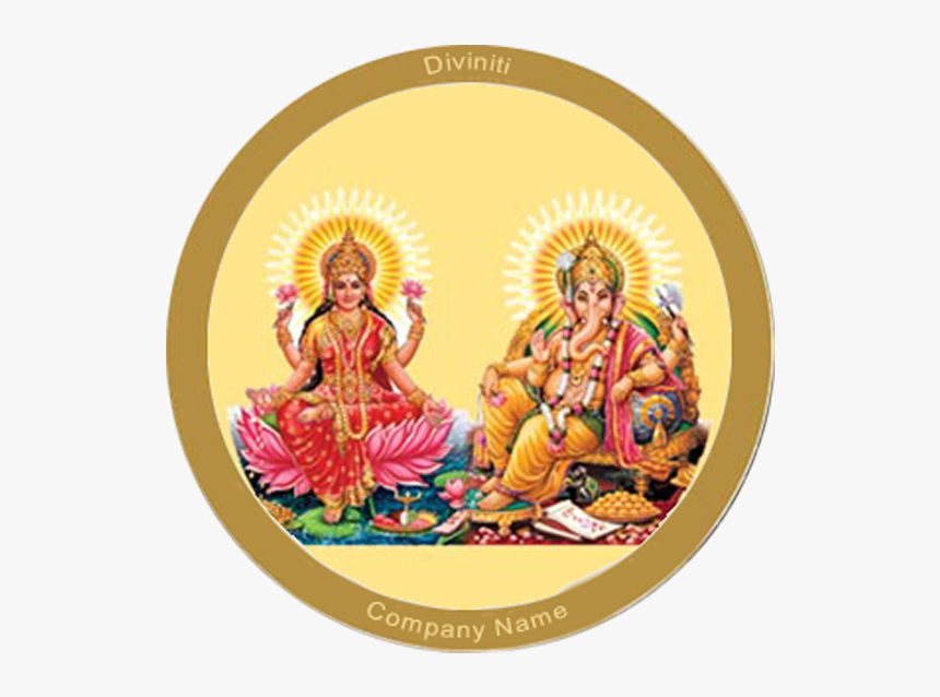 Premium Laxmi Ganesh Car Frame Mcf 1cr 
 Title Premium - Laxmi & Ganesh, HD Png Download