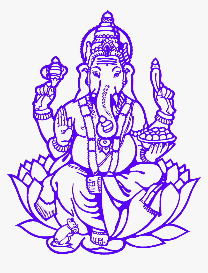 Ganesh, Spelling, Ganesha - Ganesh And Laxmi Drawing, HD Png Download
