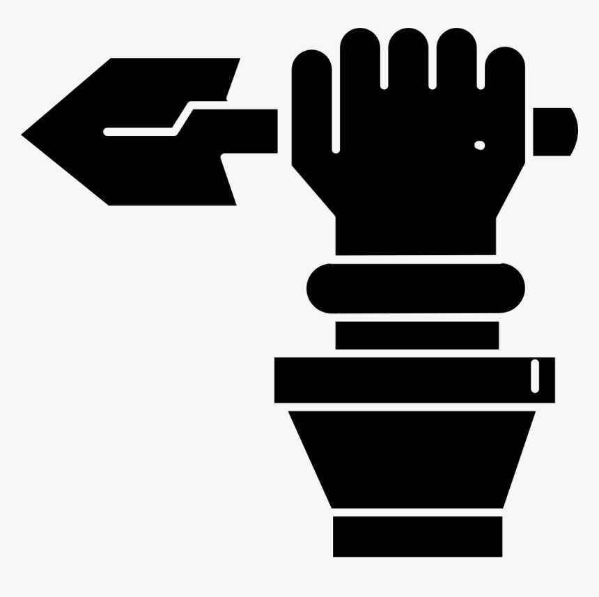 Indian Hand Holding A Spear - Icon, HD Png Download