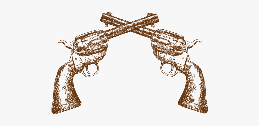 American Frontier Western Illustration - Transparent Cowboy Gun Png, Png Download