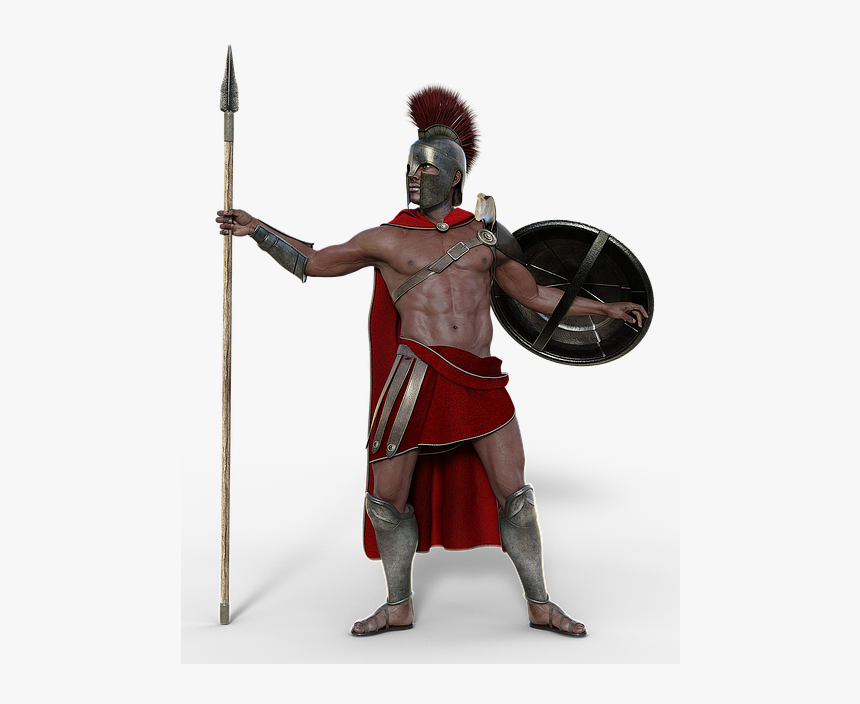 Soldier, Sparta, Antique, Man, Fighter, Warrior, Spear - Spartans Stickers, HD Png Download