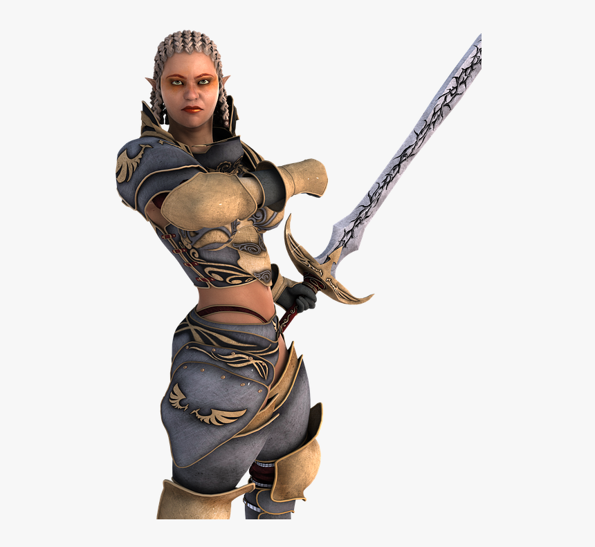 Woman, Warrior, Fit, Power, Fighter, Tough, Girl - Figurine, HD Png Download