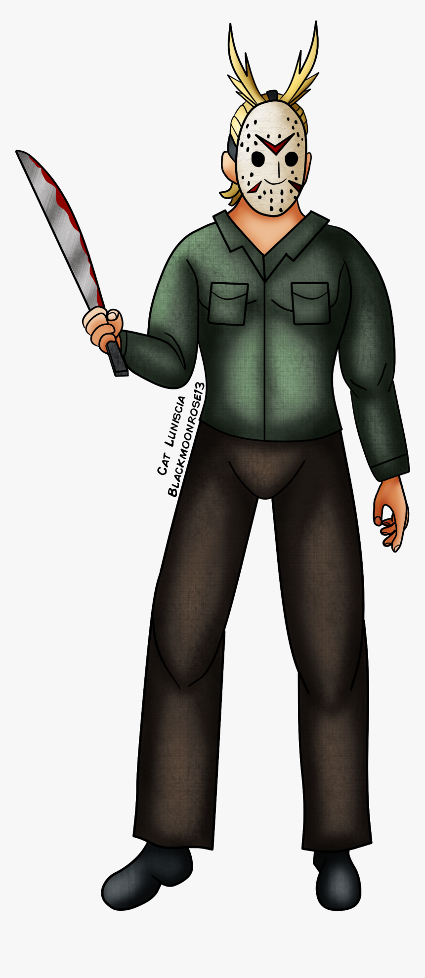 Jason Voorhees All Might - Cartoon, HD Png Download