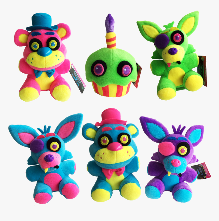 Five Nights At Freddy's Blacklight Plushies Glow, HD Png Download