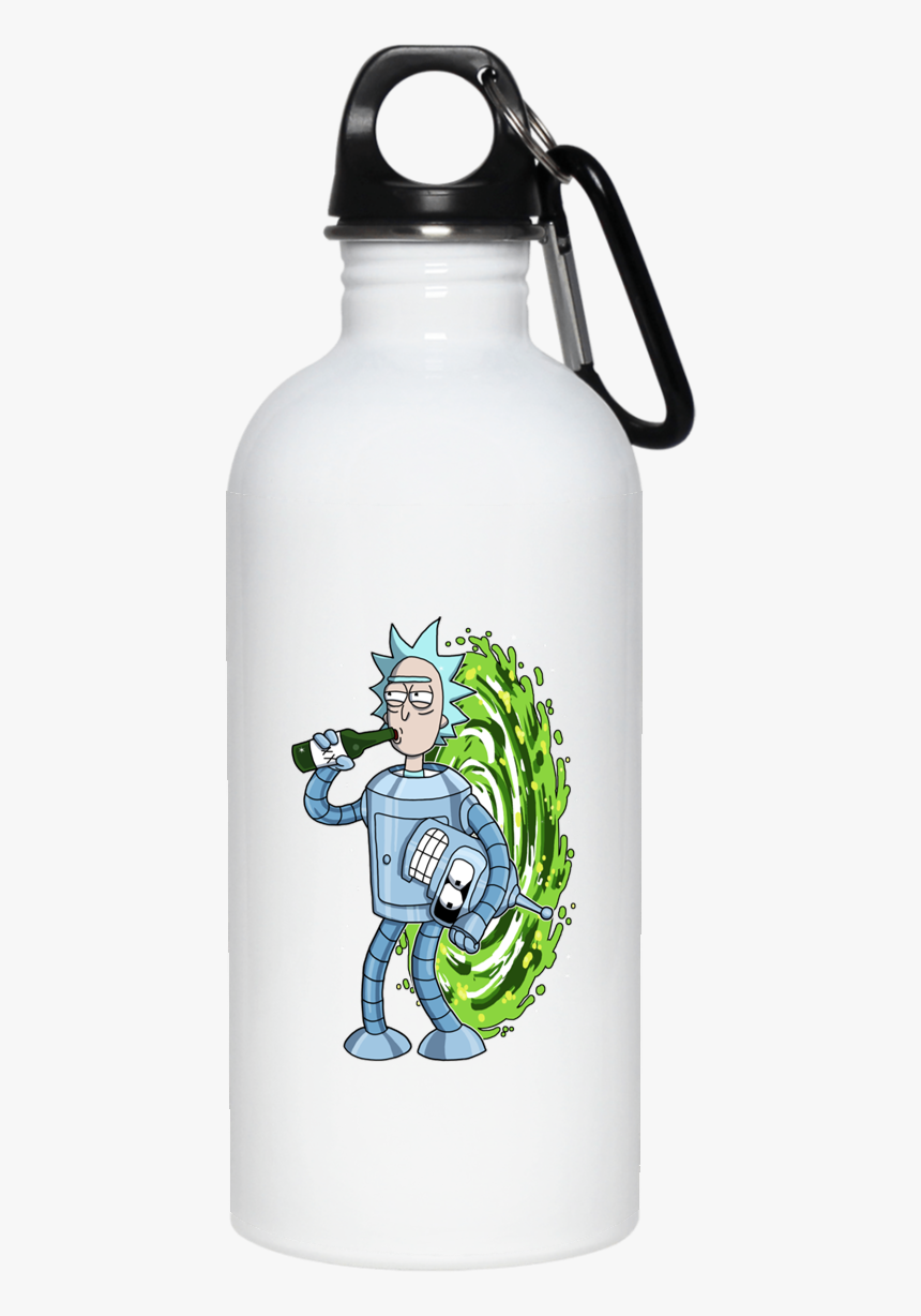 Bender Has A Secret Rick Sanchez 23663 20 Oz - Reusable Water Bottles Transparent, HD Png Download