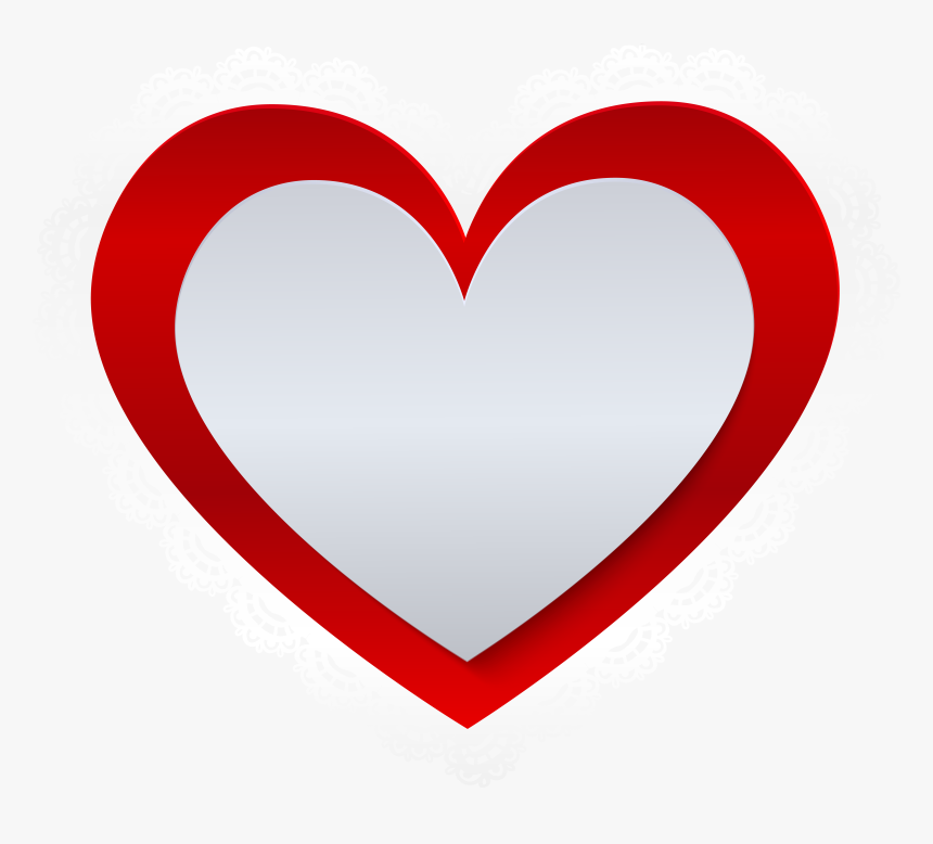 Lace Clipart Free Download - Red Heart Outline Clipart Transparent, HD Png Download