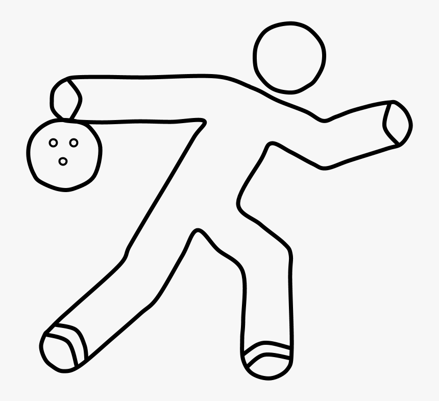 Bowler, Bowling Ball, Black And White - Line Art, HD Png Download