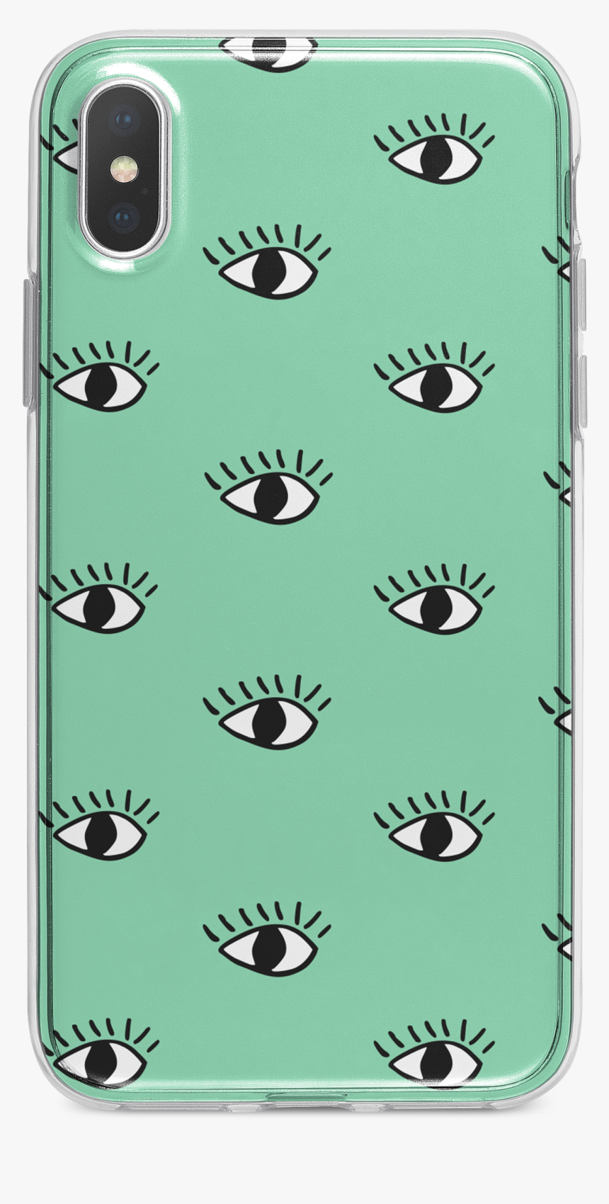Turquoise Green All Seeing Eye Clear Tpu Case Cover - Iphone, HD Png Download