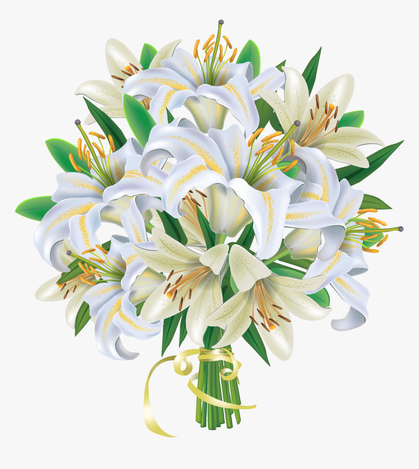 Lily Clipart Floral - Clipart Flowers Bouquets Png, Transparent Png