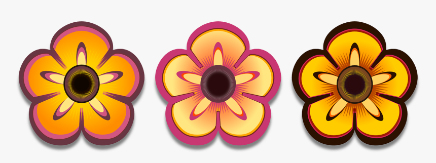 Colorful Flower Design Clipart, HD Png Download