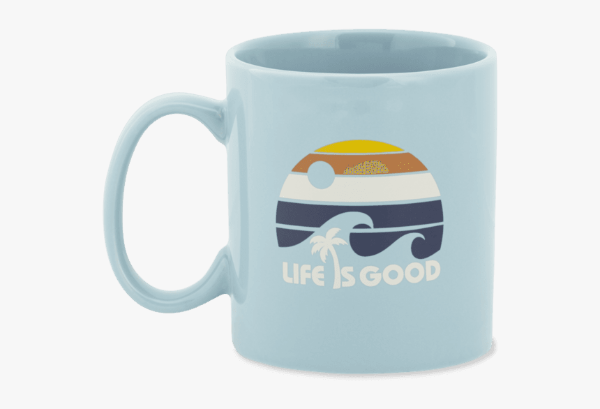 Ocean Waves Palm Tree Jake S Mug - Mug, HD Png Download