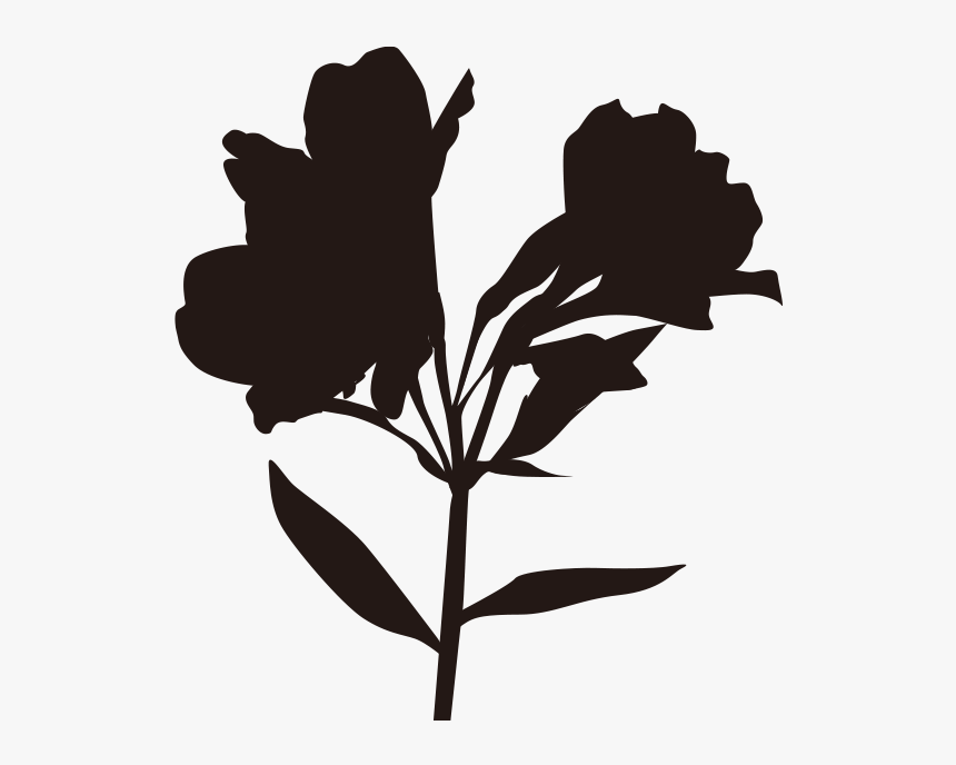 Petal Desktop Wallpaper Silhouette Black White - Silhouette, HD Png Download